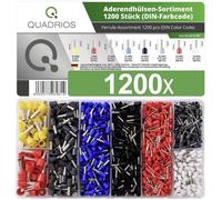 QUADRIOS Assortiment d'embouts 2011C405 simples partiellement isolés multicolore 1200 pc(s)