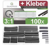 Quadrios 201711CA003 Assortiment de gaines thermorétractables noir Taux de retreint:3:1 1 set