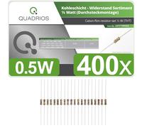 Quadrios 201711P003 201711P003 Jeu de résistances à couche carbone sortie axiale 0.5 W 5 % 400 pc(s)