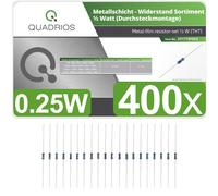 Quadrios 201711P004 201711P004 Jeu de résistances à couche métallique sortie axiale 0.5 W 1 % 400 pc
