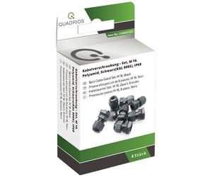 Quadrios 2102CA127 Assortiment de presse-étoupes M16 PA66 noir 1 set