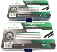 Quadrios 2107CA135 Assortiment de gaines thermorétractables noir Taux de retreint:3:1 200 pc(s)