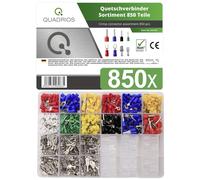 Quadrios 22C423 Assortiment de cosses à sertir 0.5 mm² 6 mm² rouge, bleu, jaune, vert, blanc, transparent 1 set