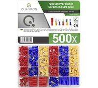 Quadrios 22C424 Assortiment de cosses à sertir 0.5 mm² 2.5 mm² rouge, bleu, jaune 1 set