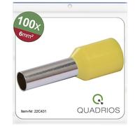 Quadrios 22C431 Embout simple d'extrémité de câble 6 mm² partiellement isolé jaune 1 set