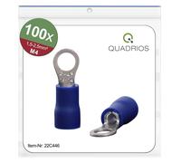 Quadrios 22C446 Cosse à oeillet Section max.=2.5 mm² Ø du trou=4.3 mm partiellement isolé bleu 1 set