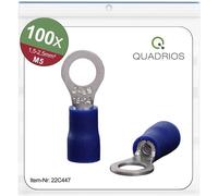 Quadrios 22C447 Cosse à oeillet Section max.=2.5 mm² Ø du trou=5.3 mm partiellement isolé bleu 1 set