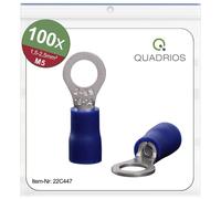 Quadrios 22C447 Cosse à oeillet Section max.=2.5 mm² Ø du trou=5.3 mm partiellement isolé bleu 1 set