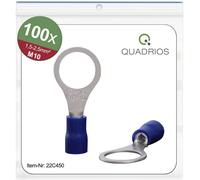 Quadrios 22C450 Cosse à oeillet Section max.=2.5 mm² Ø du trou=10.5 mm partiellement isolé bleu 1 set