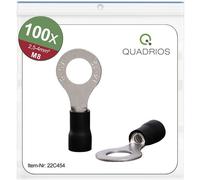 Quadrios 22C454 Cosse à oeillet Section max.=4.0 mm² Ø du trou=8.5 mm partiellement isolé noir 1 set