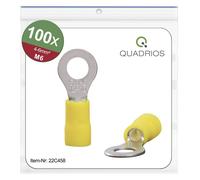 Quadrios 22C458 Ringkabelschuh Querschnitt (max.)=6.0 mm² Loch-Ø=6.5 mm Teilisoliert Gelb 1 Set (22C458)