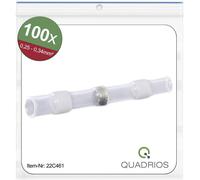 Quadrios 22C461 Prolongateur avec gaine thermorétractable 0.25 mm² 0.34 mm² entièrement isolé blanc 1 set