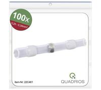 Quadrios 22C461 Prolongateur avec gaine thermorétractable 0.25 mm² 0.34 mm² entièrement isolé blanc 1 set