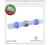 Quadrios 22C463 Prolongateur avec gaine thermorétractable 1.5 mm² 2.5 mm² entièrement isolé bleu 1 set