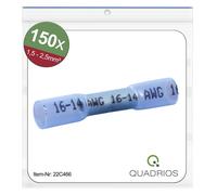 Quadrios 22C466 Prolongateur avec gaine thermorétractable 1.5 mm² 2.5 mm² entièrement isolé bleu 1 set