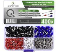 Quadrios 22C482 Assortiment dembouts simples 0.5 mm², 0.75 mm², 1 mm², 2.5 mm² partiellement isolé 400 pc(s)