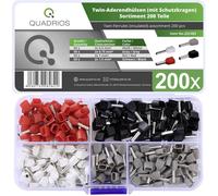 Quadrios 22C483 Assortiment d'embouts simples 0.5 mm², 0.75 mm², 1.0 mm², 1.5 mm² partiellement isolé 200 pc(s)