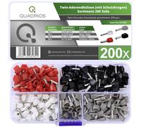 Quadrios 22C483 Assortiment d'embouts simples 0.5 mm², 0.75 mm², 1.0 mm², 1.5 mm² partiellement isolé 200 pc(s)