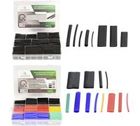 Quadrios 22CA142 Assortiment de gaines thermorétractables noir, rouge, jaune, bleu, vert Taux de retreint:2:1 1 set