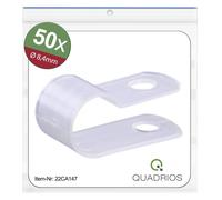 Quadrios 22CA147 Bride de montage vissable 22CA147 Plage de Ø du faisceau 8.4 mm (max) incolore 1 set