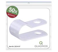 Quadrios 22CA147 Bride de montage vissable 22CA147 Plage de Ø du faisceau 8.4 mm (max) incolore 1 set
