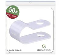 Quadrios 22CA149 Bride de montage vissable 22CA149 Plage de Ø du faisceau 13.2 mm (max) incolore 1 set