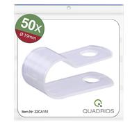 Quadrios 22CA151 Bride de montage vissable 22CA151 Plage de Ø du faisceau 19 mm (max) incolore 1 set