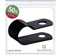 Quadrios 22CA159 Bride de montage vissable 22CA159 Plage de Ø du faisceau 19 mm (max) noir 1 set
