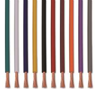 Quadrios 22CW006 Assortiment de fils 1 x 1.0 mm² blanc, bleu, marron, orange, vert, jaune, gris, violet, noir, rouge 1 kit (22CW006)
