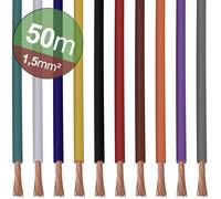 Quadrios 22CW007 Fil de câblage 1 x 1.5 mm² blanc, bleu, marron, orange, vert, jaune, gris, violet, noir, rouge 1 set