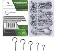 Quadrios 22SA052 Assortiment de crochets à vis argent 55 pièces 55 pc(s)