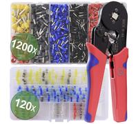 Quadrios 22T008 22T008 Set d'outils de sertissage pour embouts de câble 0.25 à 10 mm² assortiment d'embouts inclus