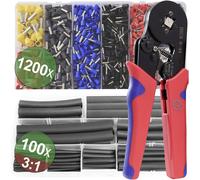 Quadrios 22T009 22T009 Set doutils de sertissage pour embouts de câble 0.25 à 10 mm² assortiment dembouts inclus