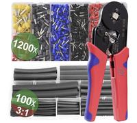 Quadrios 22T009 22T009 Set d'outils de sertissage pour embouts de câble 0.25 à 10 mm² assortiment d'embouts inclus