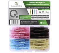 Quadrios 23C494 Lot de 45 connecteurs 0,5 mm² 6 mm² rouge, bleu, noir, jaune
