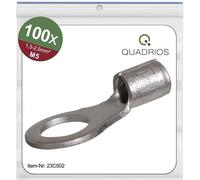 Quadrios 23C502 Cosse à oeillet Section max.=2.5 mm² Ø du trou=5.3 mm non isolé 100 pc(s)