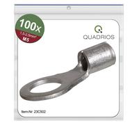Quadrios 23C502 Cosse à oeillet Section max.=2.5 mm² Ø du trou=5.3 mm non isolé 100 pc(s)