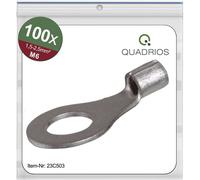 Quadrios 23C503 Cosse à oeillet Section max.=2.5 mm² Ø du trou=6.5 mm non isolé 100 pc(s)