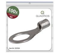Quadrios 23C504 Cosse à oeillet Section max.=2.5 mm² Ø du trou=8.5 mm non isolé 100 pc(s)