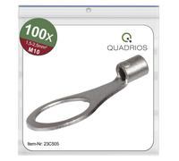 Quadrios 23C505 Cosse à oeillet Section max.=2.5 mm² Ø du trou=10.5 mm non isolé 100 pc(s)