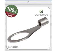 Quadrios 23C505 Cosse à oeillet Section max.=2.5 mm² Ø du trou=10.5 mm non isolé 100 pc(s)