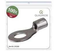 Quadrios 23C508 Cosse à oeillet Section max.=4 mm² Ø du trou=6.5 mm non isolé 100 pc(s)