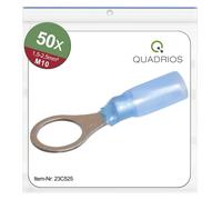 Quadrios 23C525 Cosse à oeillet Section max.=2.5 mm² Ø du trou=10.5 mm partiellement isolé bleu 50 pc(s)