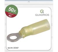 Quadrios 23C527 Cosse à oeillet Section max.=6 mm² Ø du trou=5.3 mm partiellement isolé jaune 50 pc(s)