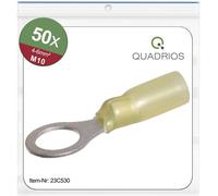 Quadrios 23C530 Cosse à oeillet Section max.=6 mm² Ø du trou=10.5 mm partiellement isolé jaune 50 pc(s)