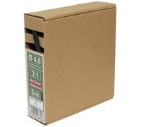Quadrios 23CA175 Gaine thermorétractable avec colle noir 4.8 mm Taux de retreint:3:1 5 m