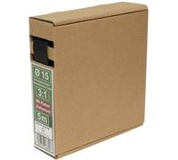 Quadrios 23CA180 Gaine thermorétractable avec colle noir 15 mm Taux de retreint:3:1 5 m