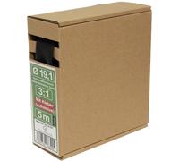 Quadrios 23CA181 Gaine thermorétractable avec colle noir 19.1 mm Taux de retreint:3:1 5 m