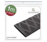 Quadrios 23CA223 Gaine thermorétractable sans colle noir 30 mm 15 mm Taux de retreint:2:1 1 m
