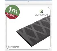 Quadrios 23CA223 Gaine thermorétractable sans colle noir 30 mm 15 mm Taux de retreint:2:1 1 m